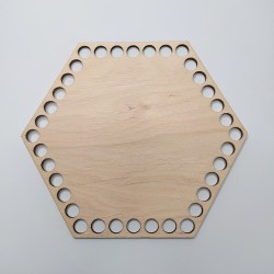 Baza drewniana Heksagon 17cm kod 0191